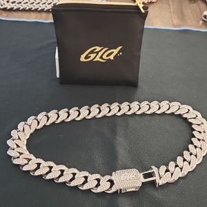 GLD DIAMOnd Cuban chain white gold 12mm